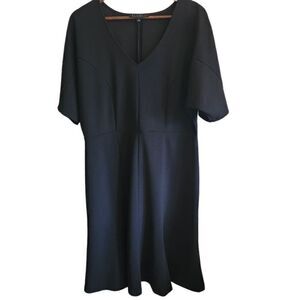 ELOQUII Black Fit and Flare Dress Plus Size 14